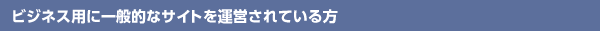�r�W�l�X�p�Ɉ�ʓI�ȃT�C�g���^�c����Ă����